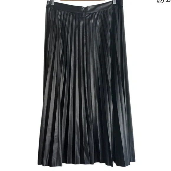 Frank Lyman Design Black Midi Skirt - Vegan Leather - Workwear - Size L - Picture 6 of 8